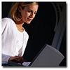 woman with a laptop
